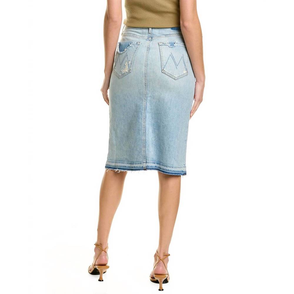 NEW MOTHER vagabond midi undone hem skirt in vacation temptation